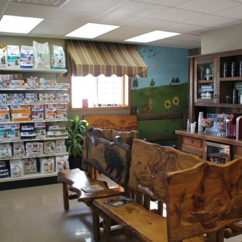 Our clinic includes seating, a drink bar, and a play area to make you comfortable while you wait.